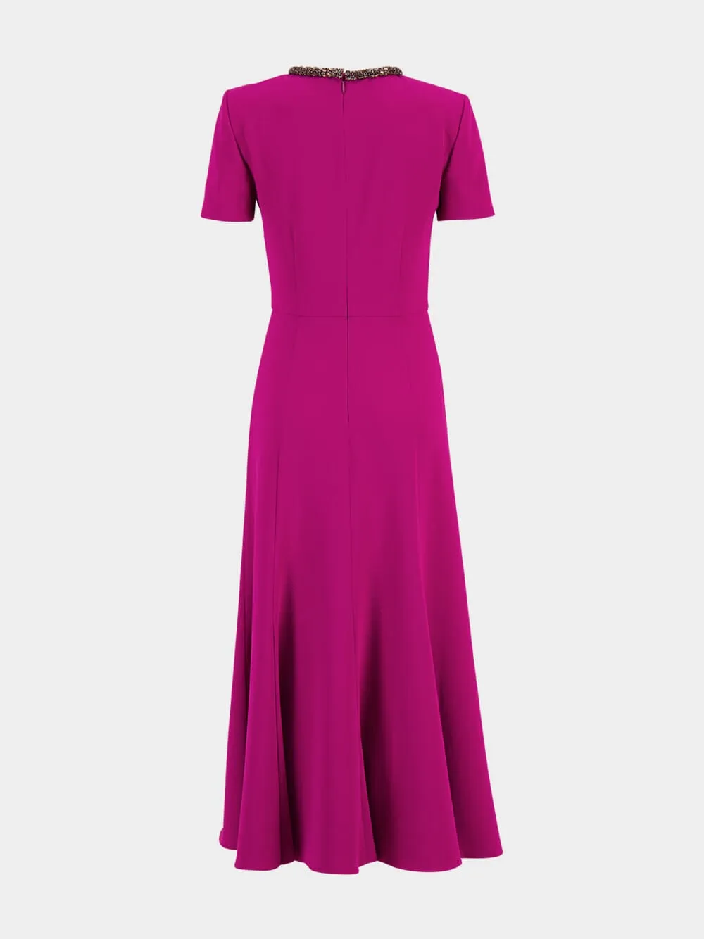 Dark Pink Cady Diamante Midi Dress sold by Fashion Clinic product image thumbnail 3