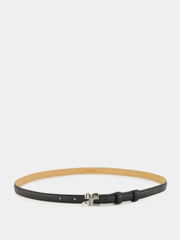 Black Naplack Leather Belt sold by Fashion Clinic
