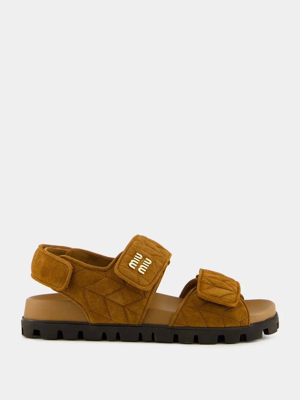 Brown Double Strap Flat Sandals sold by Fashion Clinic