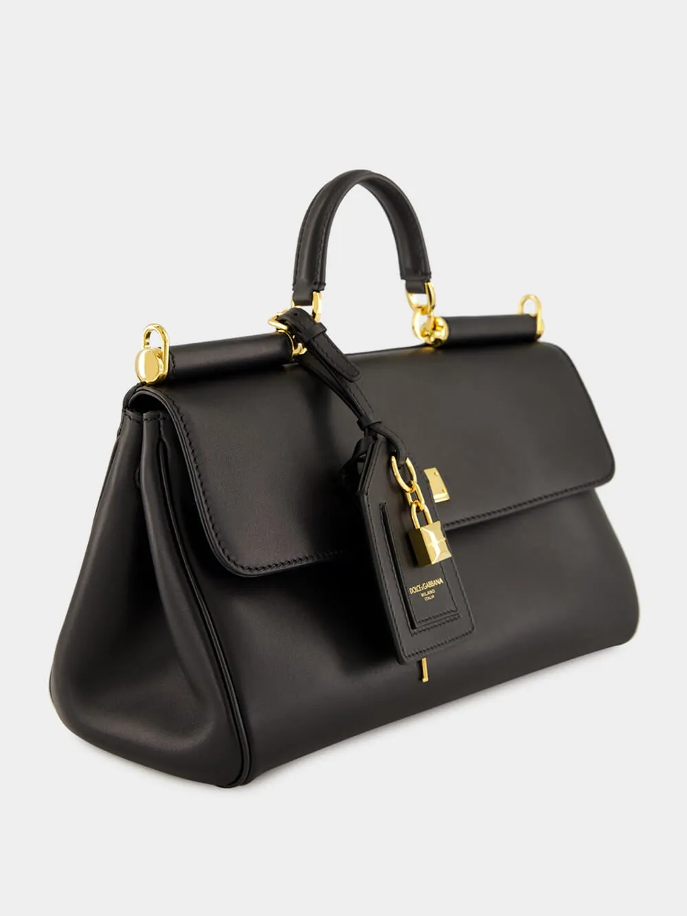 Black My Sicily Leather Handbag sold by Fashion Clinic product image thumbnail 3