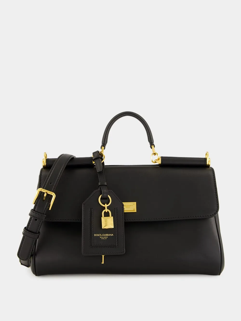 Black My Sicily Leather Handbag sold by Fashion Clinic