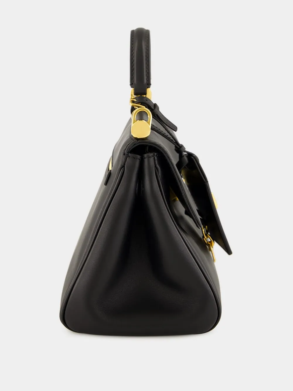 Black My Sicily Leather Handbag sold by Fashion Clinic product image thumbnail 4