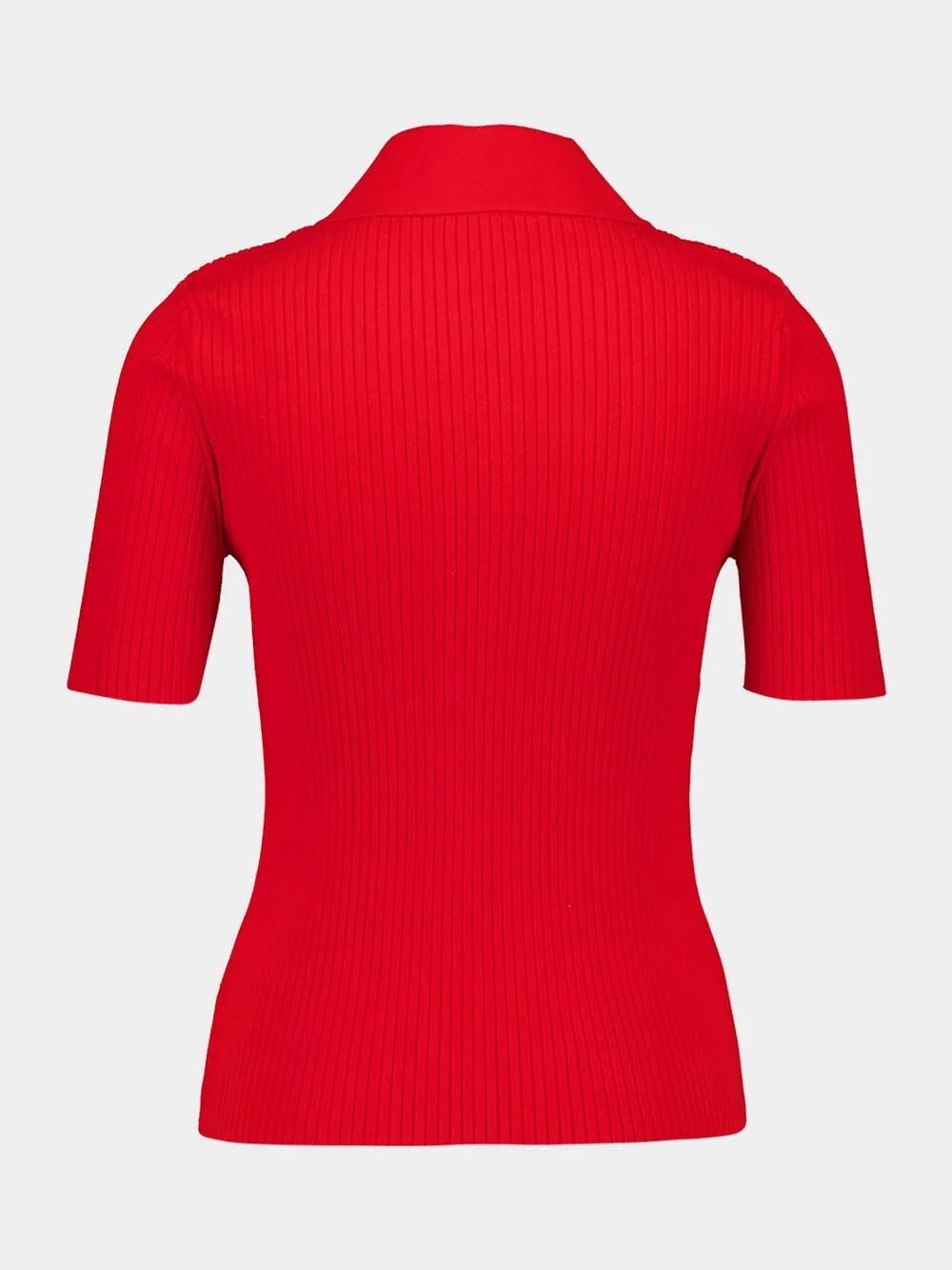 Poppy Iconic Rib Knit Polo Shirt sold by Fashion Clinic product image thumbnail 4