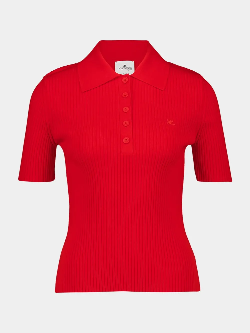 Poppy Iconic Rib Knit Polo Shirt sold by Fashion Clinic product image thumbnail 2