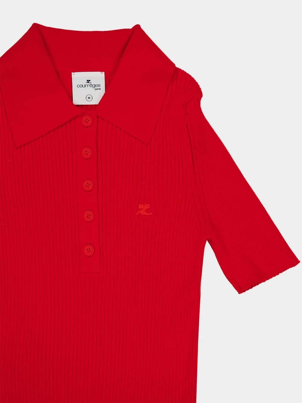 Poppy Iconic Rib Knit Polo Shirt sold by Fashion Clinic product image thumbnail 5