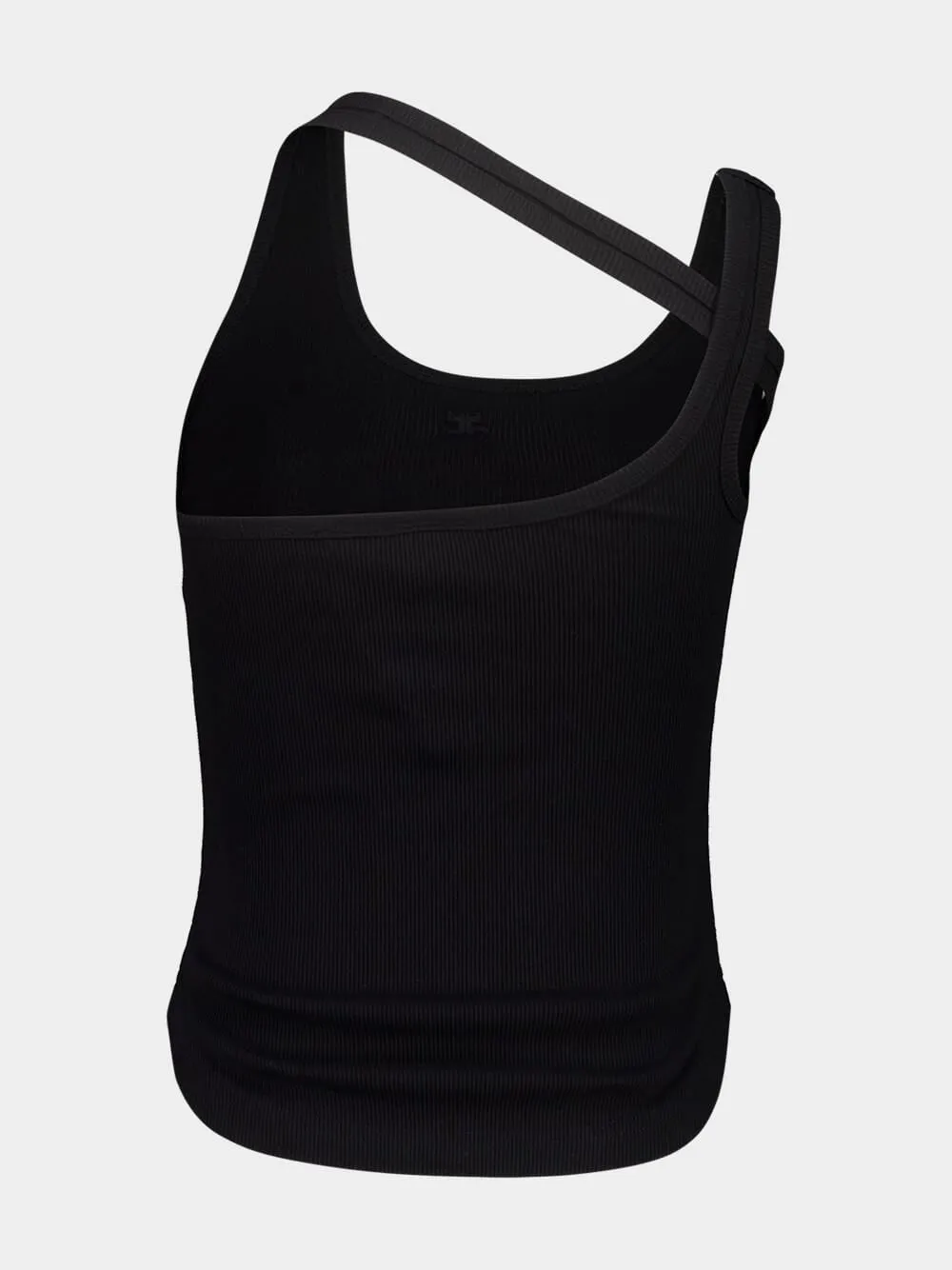 Black Asymmetrical Buckle Tank Top sold by Fashion Clinic product image thumbnail 2
