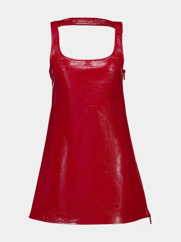 Red Reedition Vinyl Mini Dress sold by Fashion Clinic