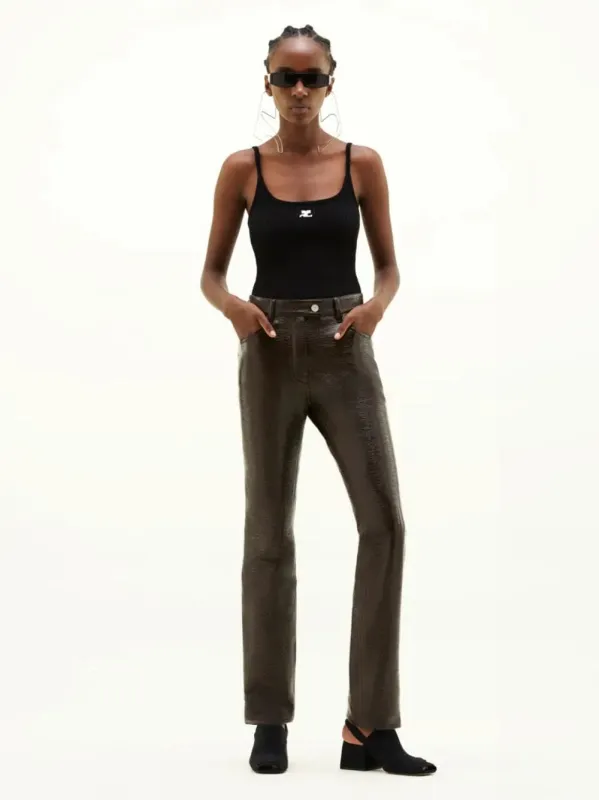 Black Reedition Rib Knit Tank Top sold by Fashion Clinic