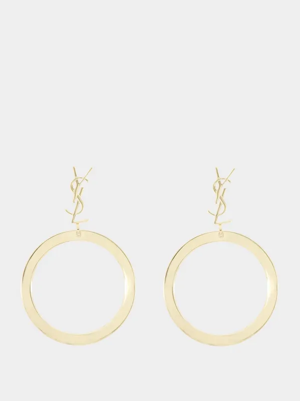 Cassandre Pendant Hoop Earrings sold by Fashion Clinic