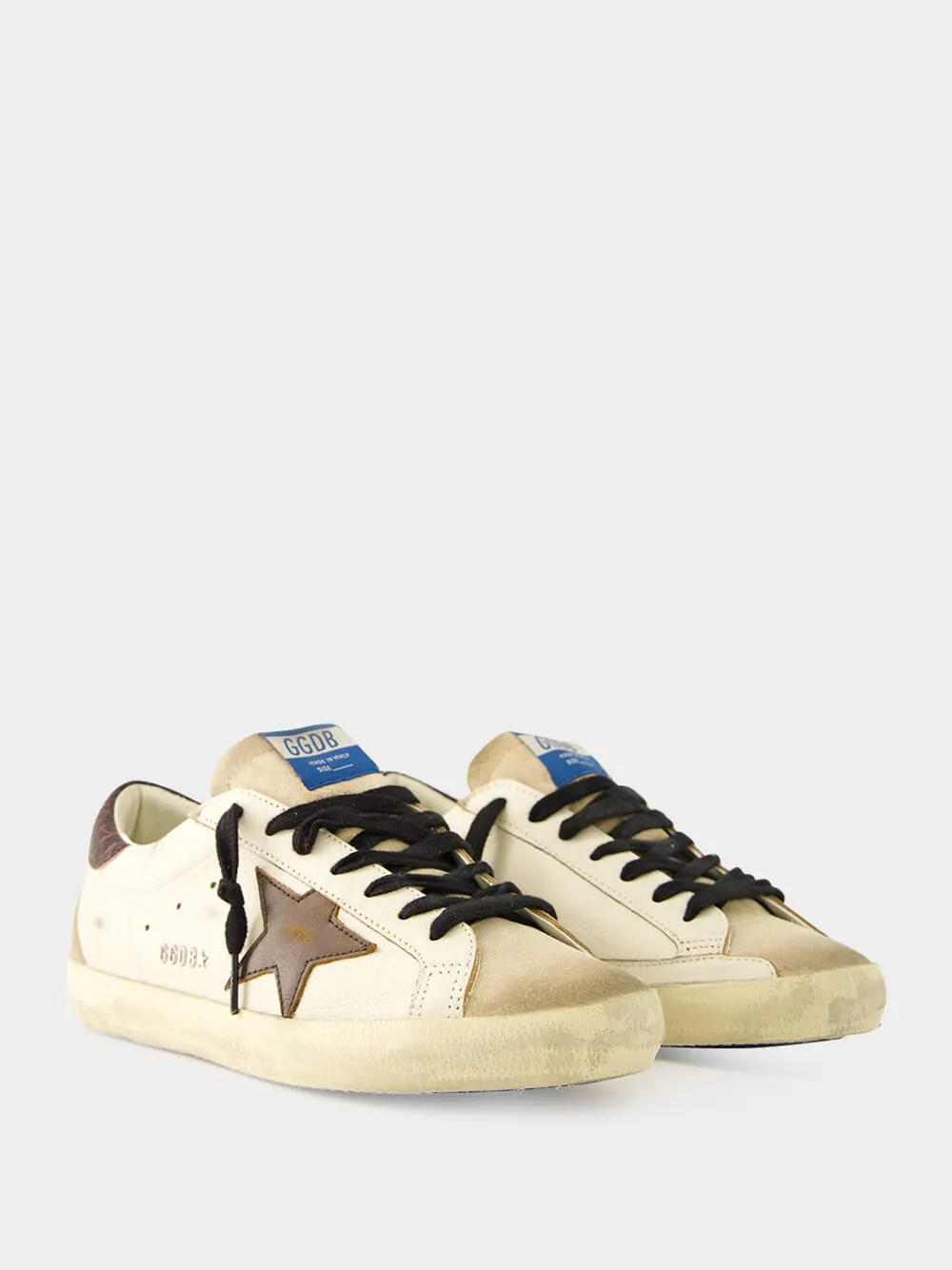 White Beige Brown Superstar Sneakers sold by Fashion Clinic product image thumbnail 3