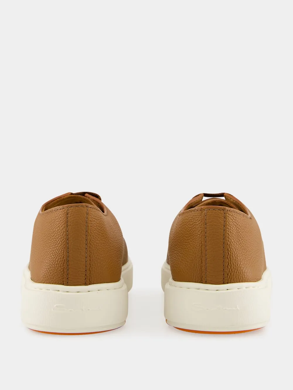 Light Brown Tumbled Leather Sneakers sold by Fashion Clinic product image thumbnail 5