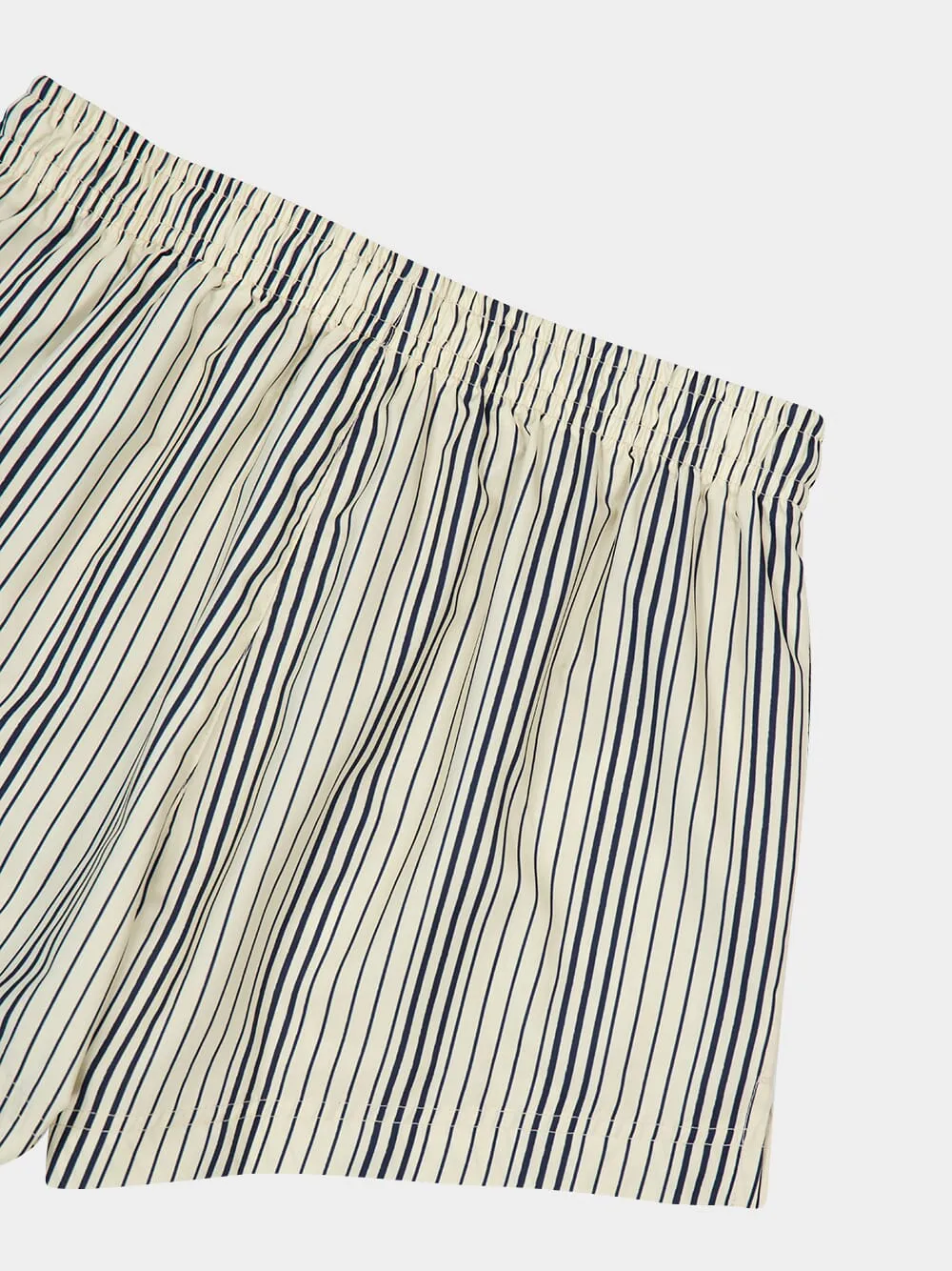 Cream Navy Striped Short Swim Shorts sold by Fashion Clinic product image thumbnail 3