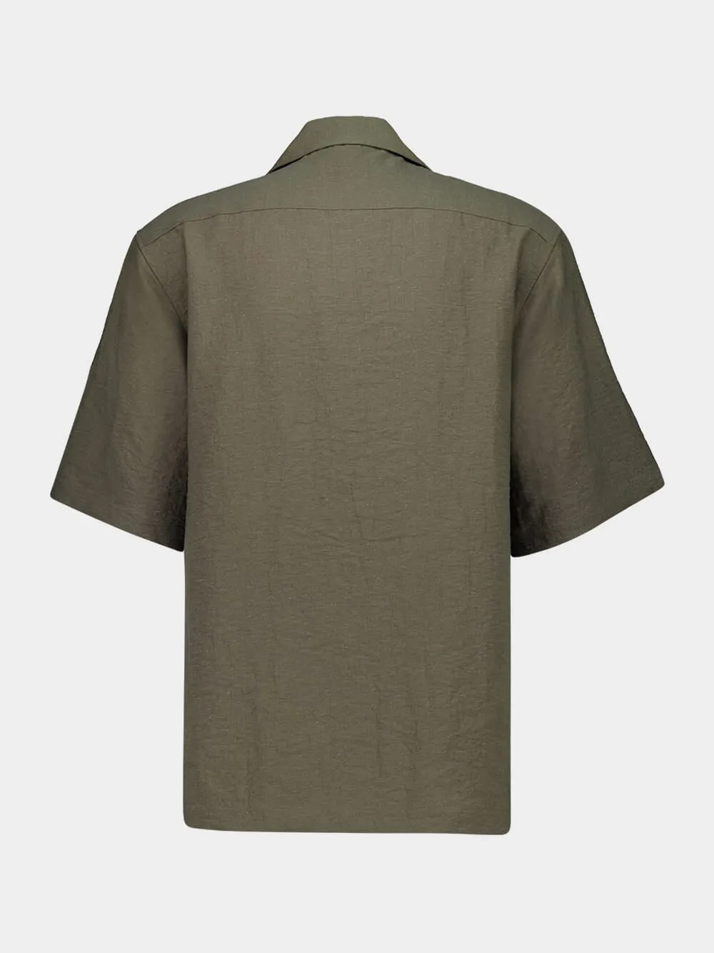 Dark Taupe Paisley Embroidered Camp Shirt sold by Fashion Clinic product image thumbnail 3