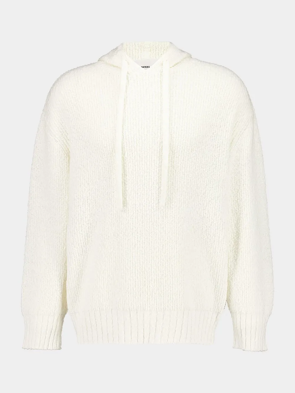 White Relaxed Cotton Knit Sweatshirt sold by Fashion Clinic product image thumbnail 2