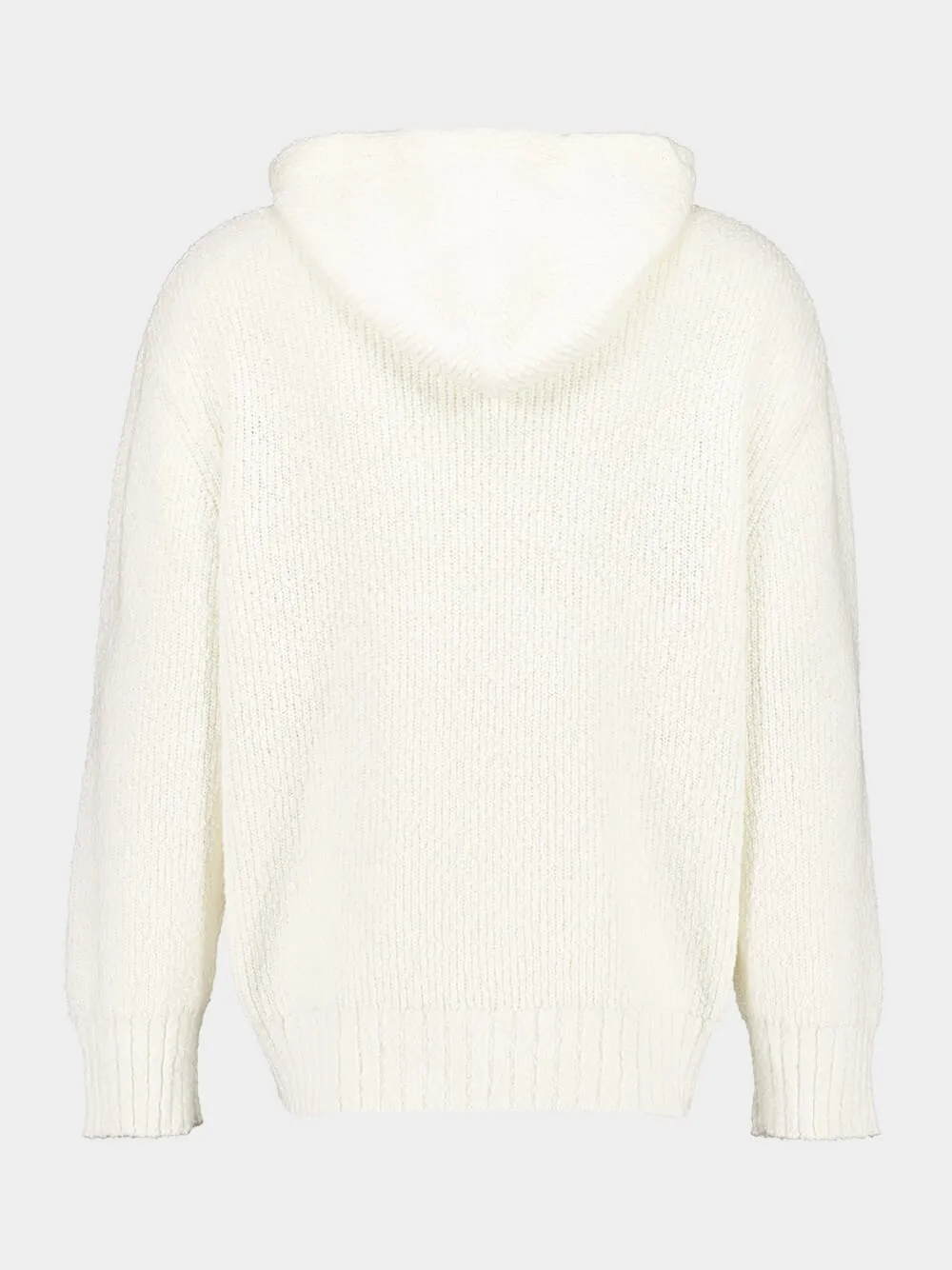 White Relaxed Cotton Knit Sweatshirt sold by Fashion Clinic product image thumbnail 4