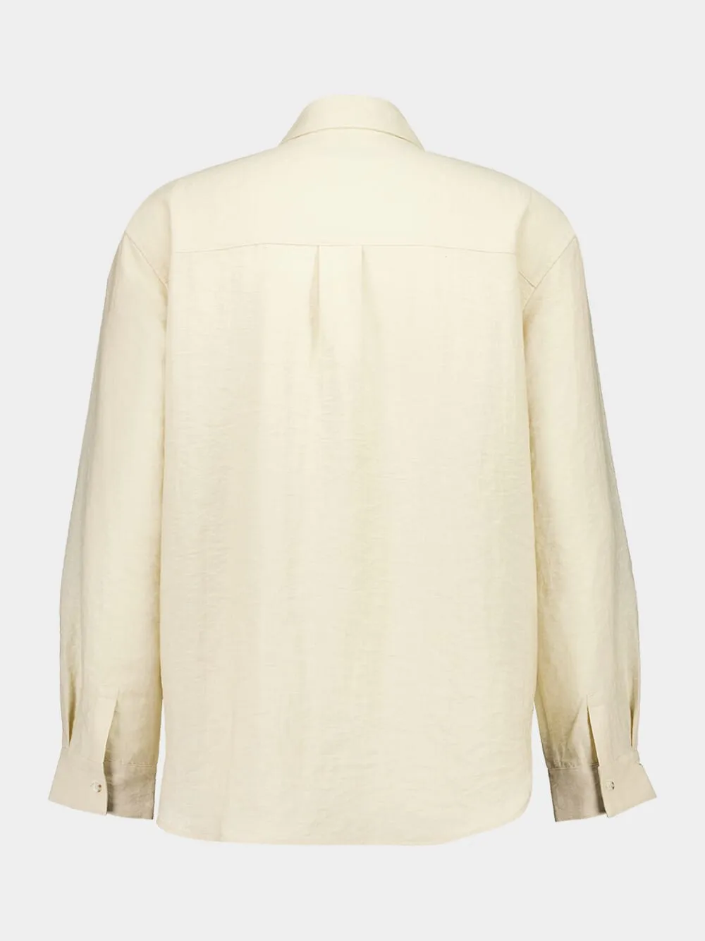 Dark Cream Embroidered Cotton Shirt sold by Fashion Clinic product image thumbnail 2