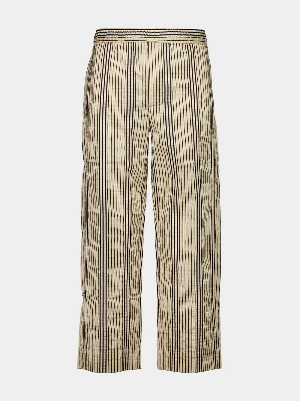 Cream Navy Relaxed Stripe Trousers sold by Fashion Clinic product image thumbnail 2