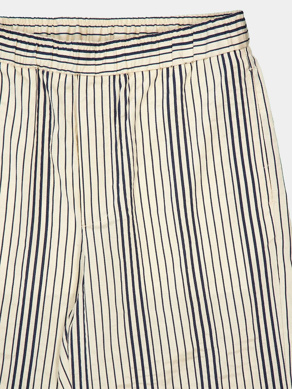 Cream Navy Relaxed Stripe Trousers sold by Fashion Clinic product image thumbnail 5