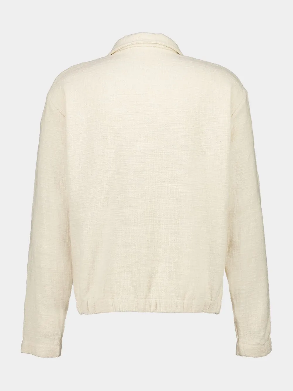 Cream Textured Cotton Pullover sold by Fashion Clinic product image thumbnail 3
