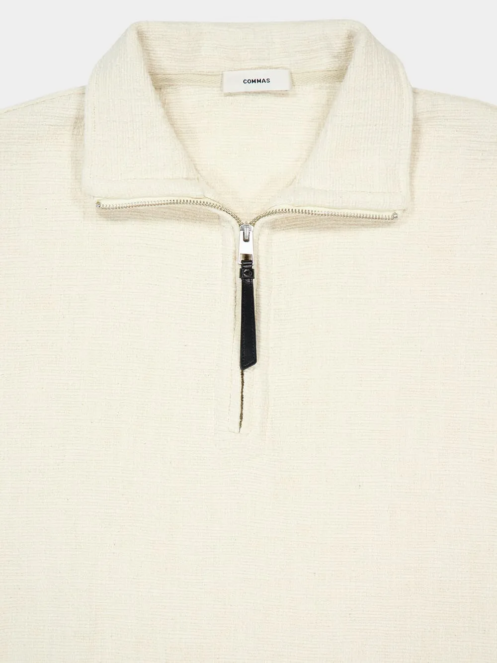 Cream Textured Cotton Pullover sold by Fashion Clinic product image thumbnail 4
