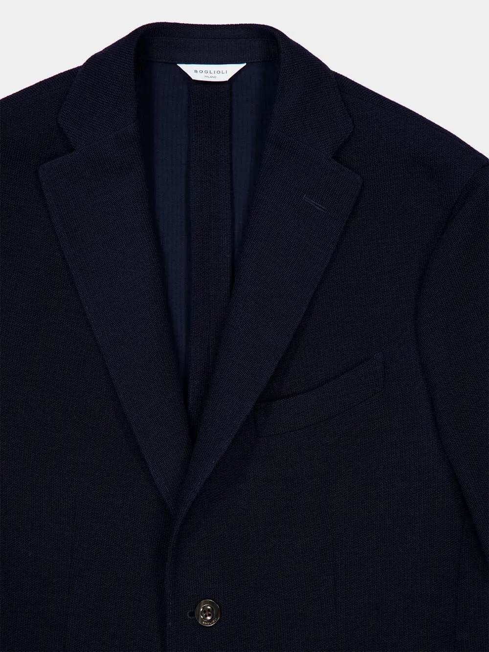 Blue Virgin Wool-Cotton Blazer sold by Fashion Clinic product image thumbnail 3