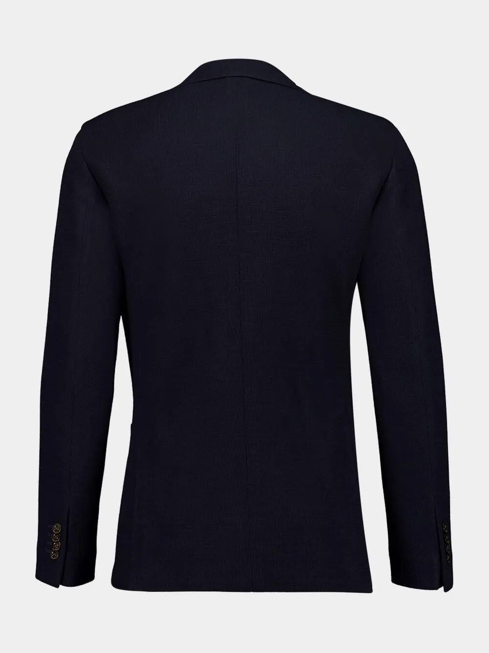 Blue Virgin Wool-Cotton Blazer sold by Fashion Clinic product image thumbnail 2