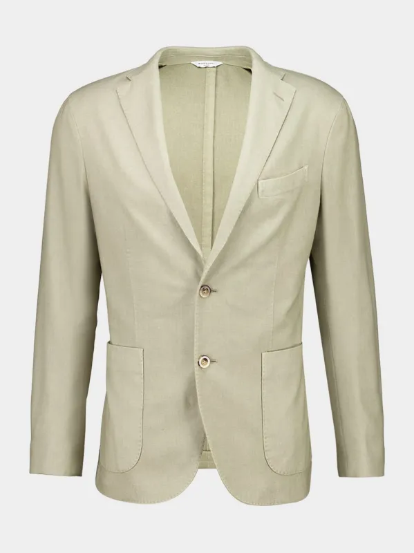 Light Beige Virgin Wool Two-Button Blazer sold by Fashion Clinic