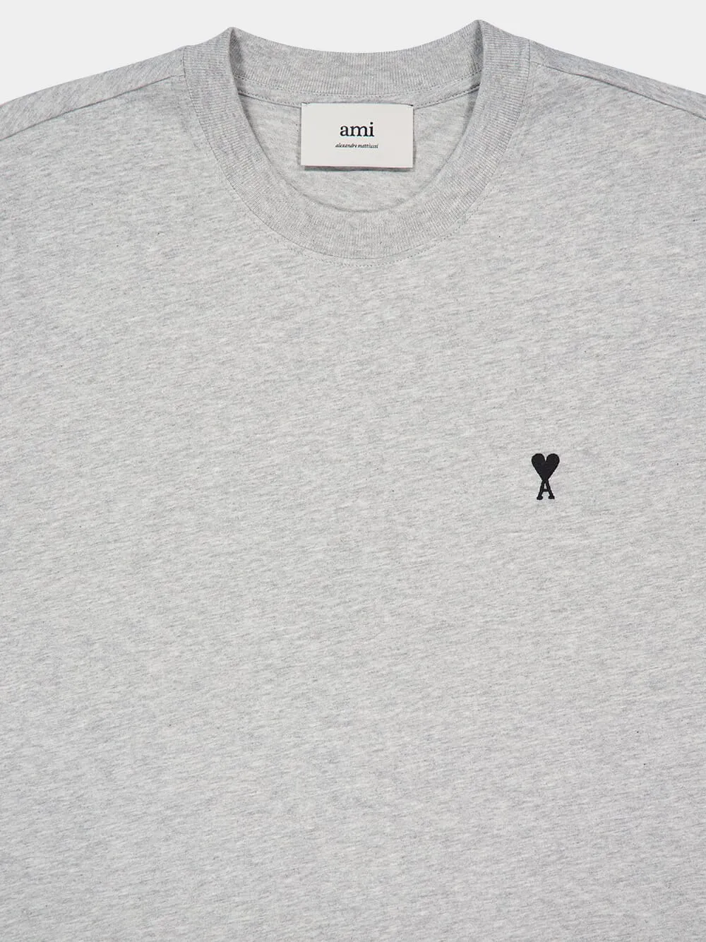 Heather Ash Grey Ami de Coeur Cotton T-Shirt sold by Fashion Clinic product image thumbnail 3