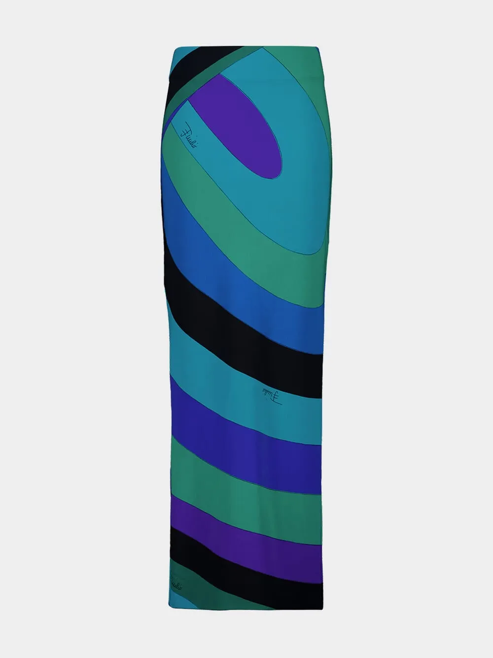 Emerald Printed Viscose Maxi Skirt sold by Fashion Clinic