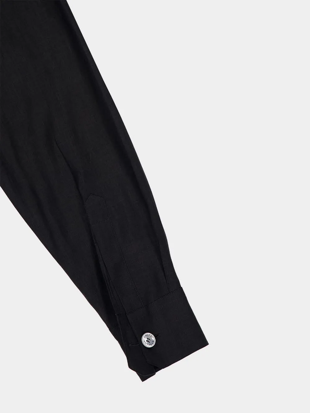 Black Hawaii Linen Canvas Shirt sold by Fashion Clinic product image thumbnail 5