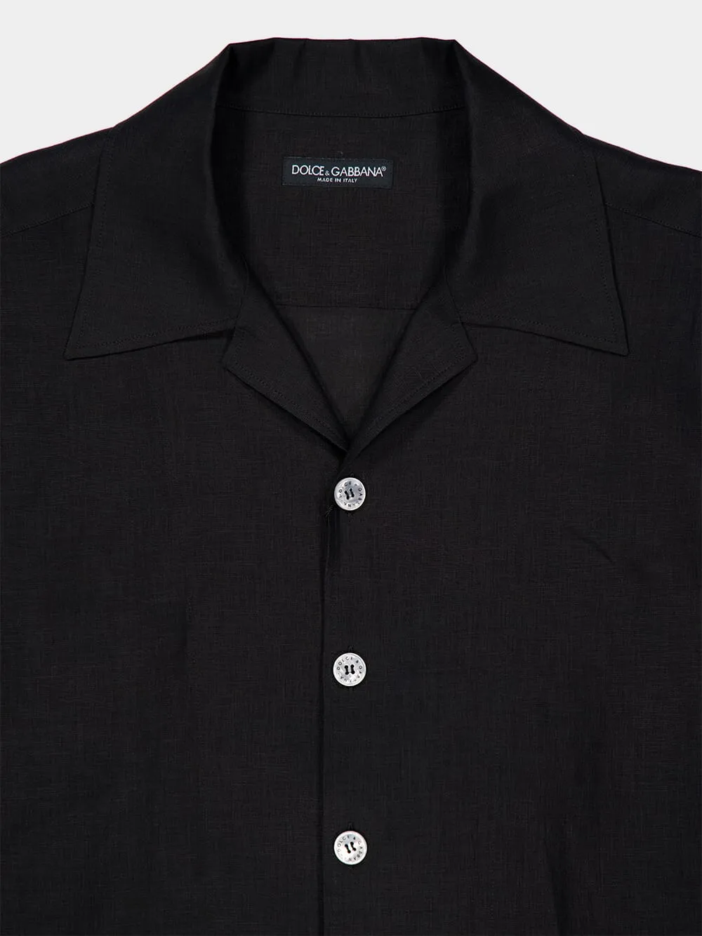 Black Hawaii Linen Canvas Shirt sold by Fashion Clinic product image thumbnail 4