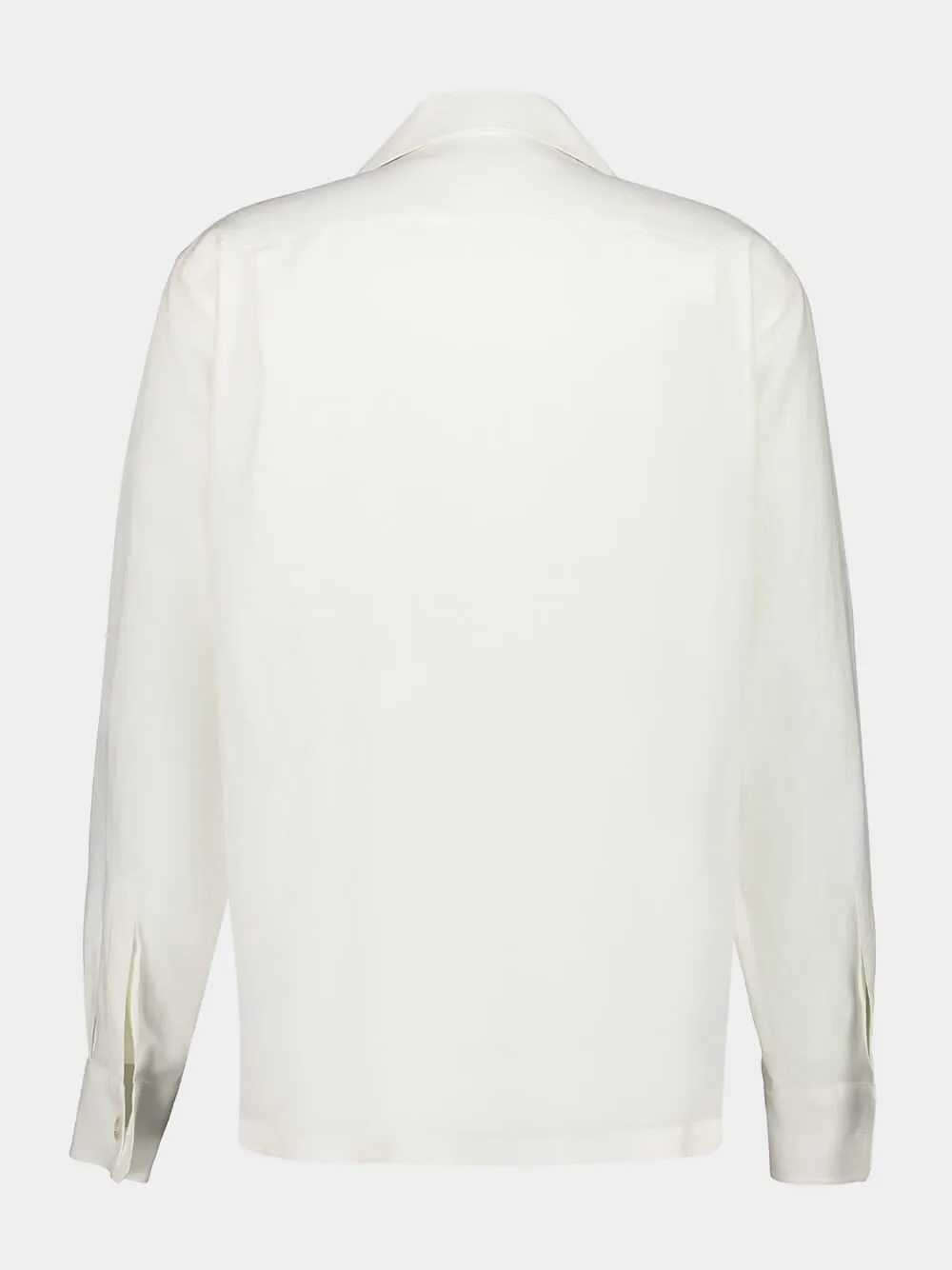 White Hawaii Linen Canvas Shirt sold by Fashion Clinic product image thumbnail 2