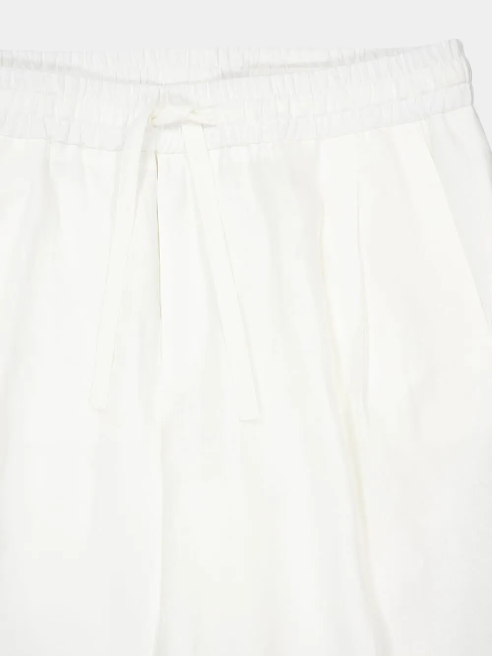 White Linen Jogging Trousers sold by Fashion Clinic product image thumbnail 4