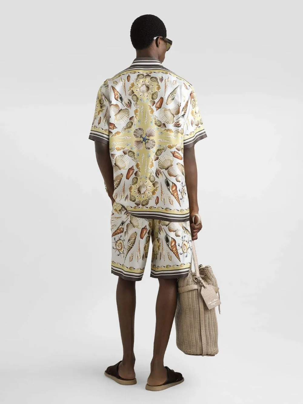 Shell Printed Silk Twill Shorts sold by Fashion Clinic product image thumbnail 3