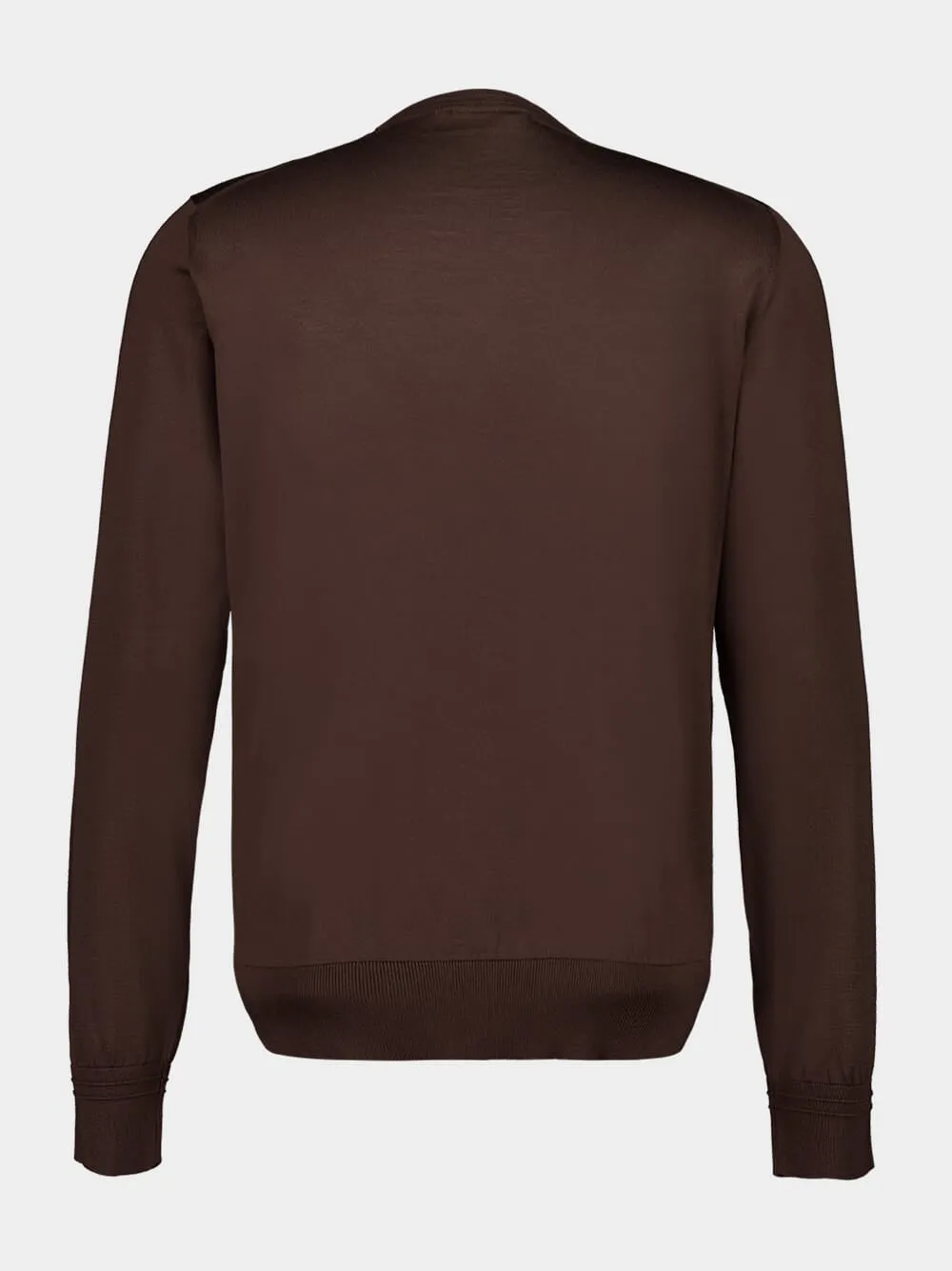 Brown Silk Crewneck Pullover sold by Fashion Clinic product image thumbnail 2