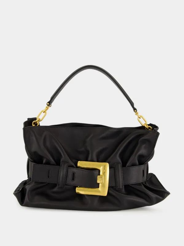 Black Medium Anthem Bag in Calfskin Leather sold by Fashion Clinic
