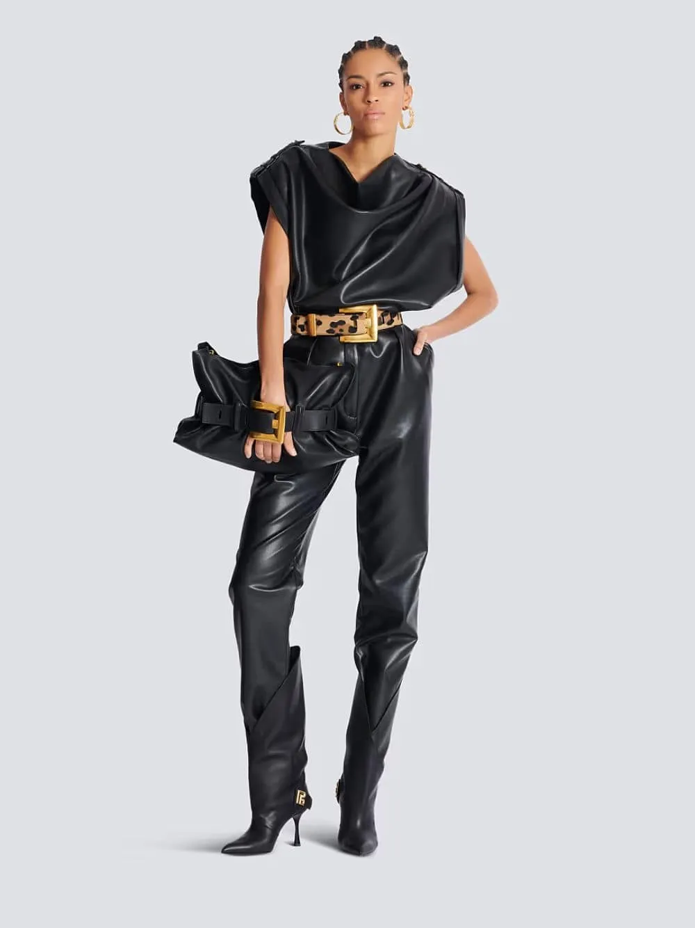 Black Medium Anthem Bag in Calfskin Leather sold by Fashion Clinic product image thumbnail 2