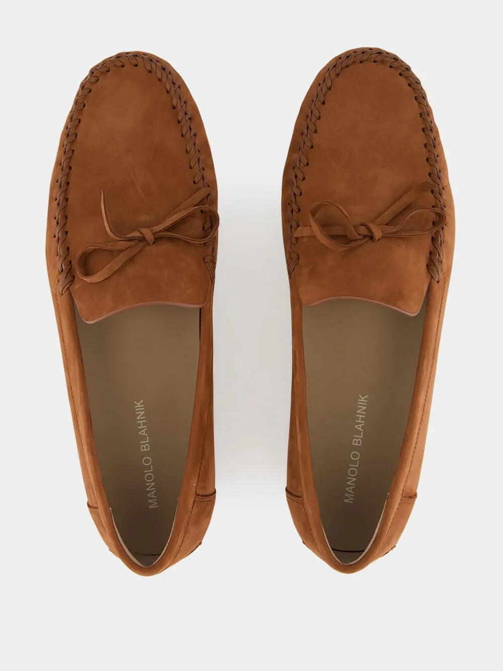 Brown Suede Leather Moccasins with Bow sold by Fashion Clinic product image thumbnail 4