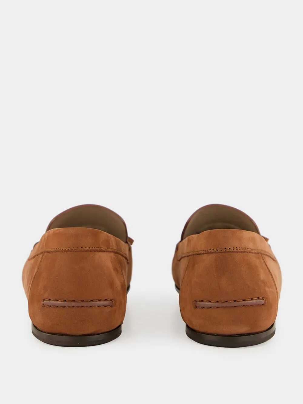 Brown Suede Leather Moccasins with Bow sold by Fashion Clinic product image thumbnail 5