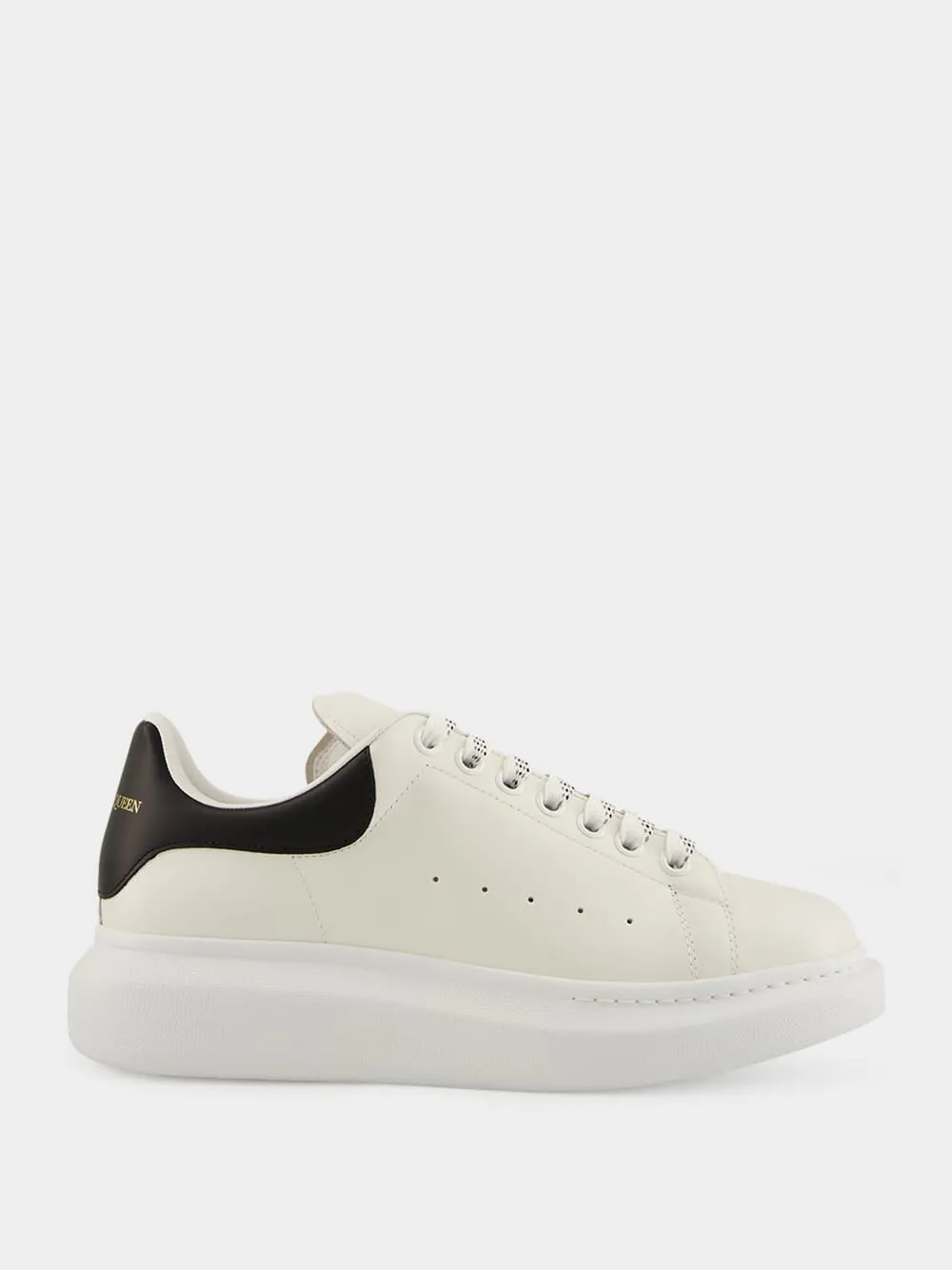 White and Black Oversized Sneakers New Tech Calf Leather sold by Fashion Clinic