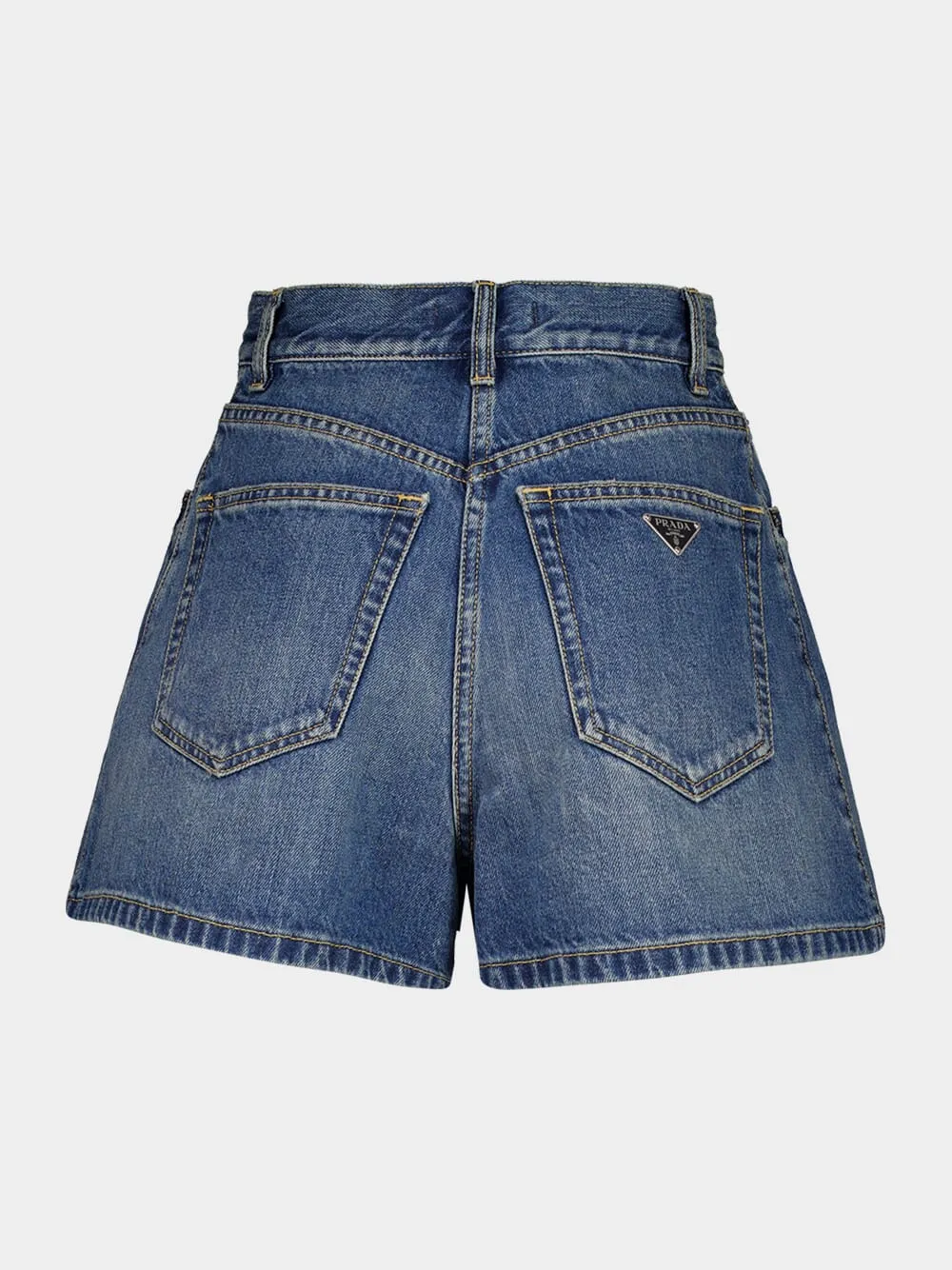 Light Blue High-Waisted Denim Shorts sold by Fashion Clinic product image thumbnail 2