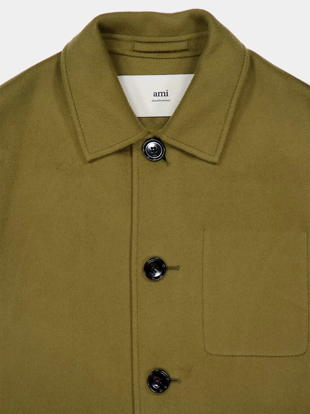 Bronze Wool Boxy Buttoned Jacket sold by Fashion Clinic product image thumbnail 5