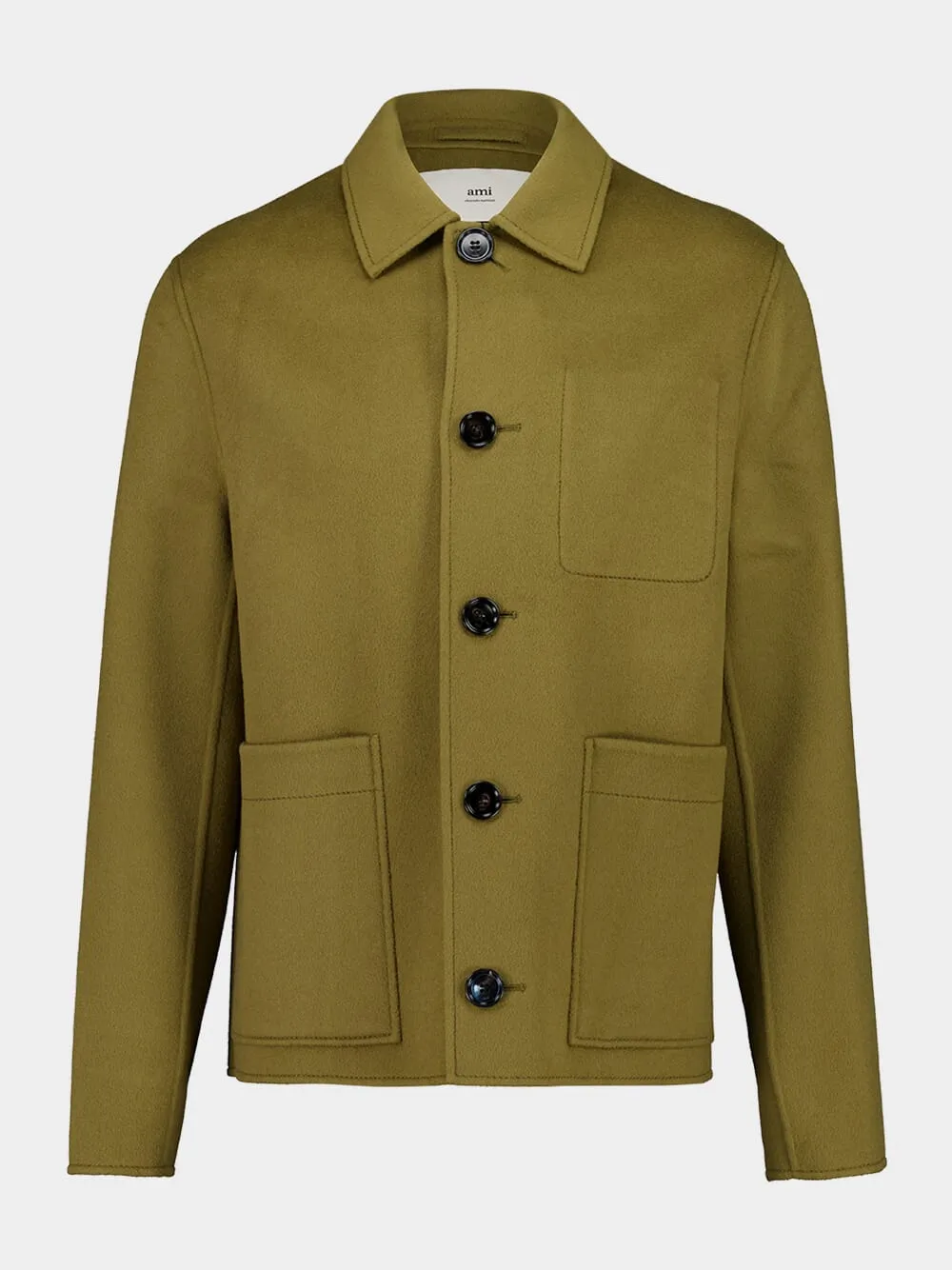 Bronze Wool Boxy Buttoned Jacket sold by Fashion Clinic product image thumbnail 2