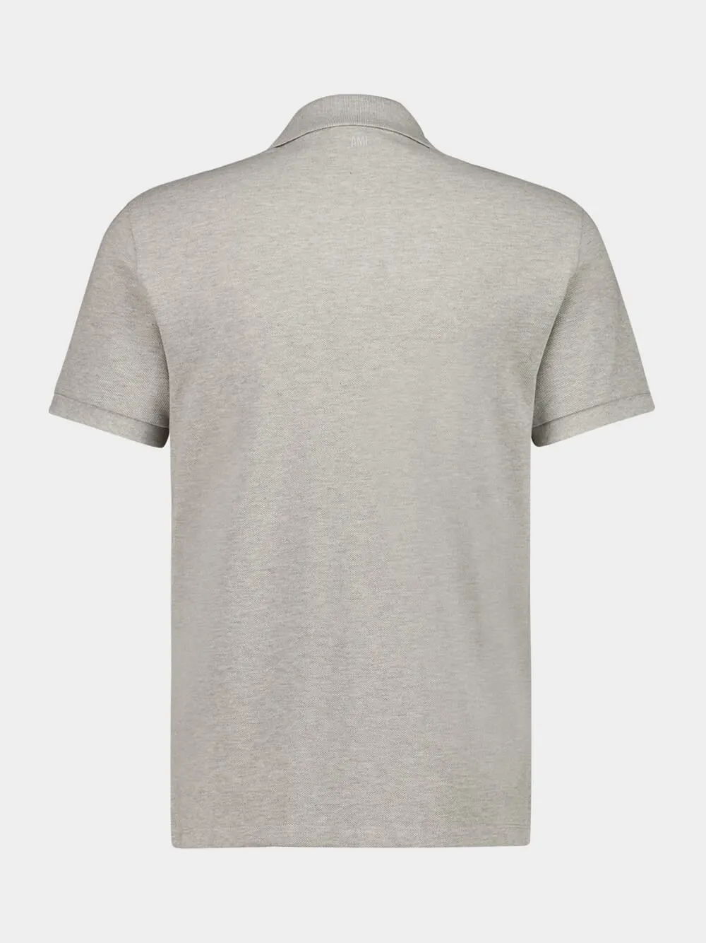 Heather Ash Grey Contrasted Ami de Coeur Polo Shirt sold by Fashion Clinic product image thumbnail 3