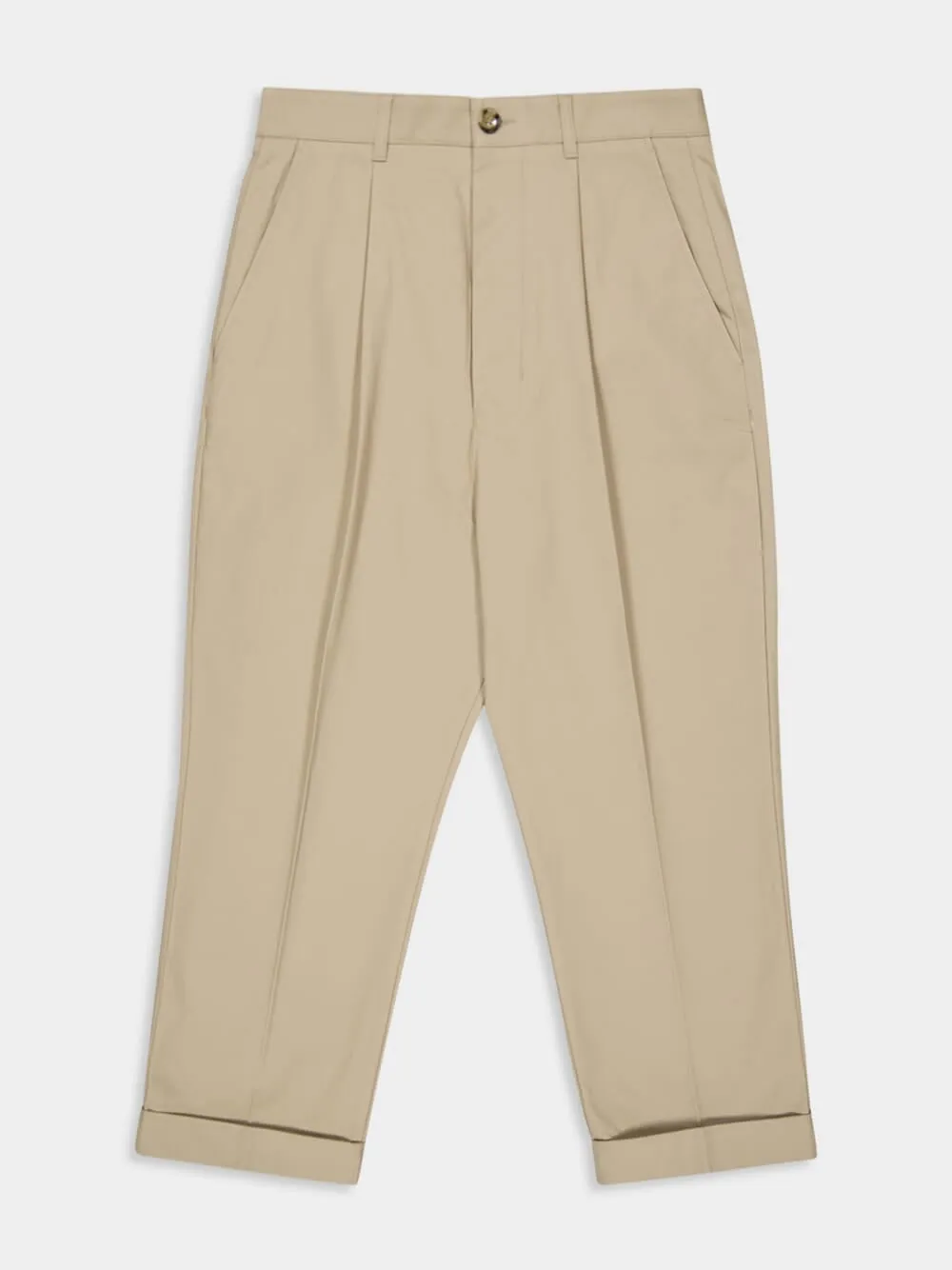 White Coffee Beige Oversized Carrot Trousers sold by Fashion Clinic product image thumbnail 5
