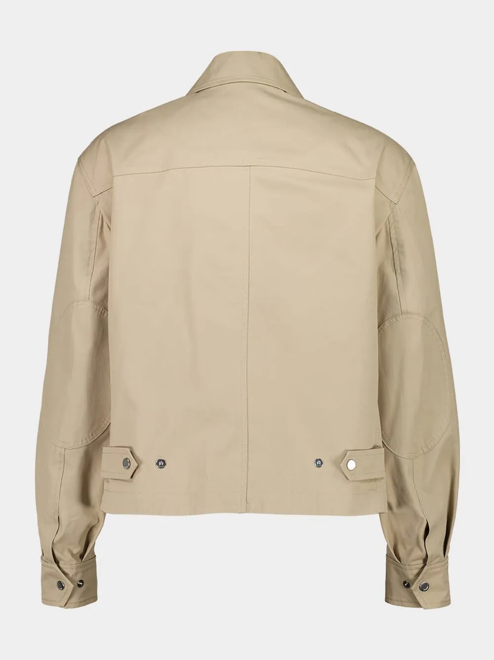 White Coffee Cotton Worker Jacket sold by Fashion Clinic product image thumbnail 4