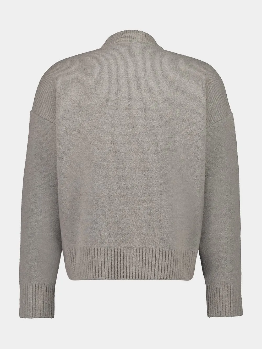 Grey Alpaca Ami de Coeur Crewneck Sweater sold by Fashion Clinic product image thumbnail 4