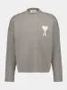 Grey Alpaca Ami de Coeur Crewneck Sweater sold by Fashion Clinic