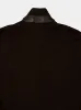 Deep Brown Suede Jacket with Merino Sleeves sold by Fashion Clinic