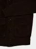 Deep Brown Suede Jacket with Merino Sleeves sold by Fashion Clinic